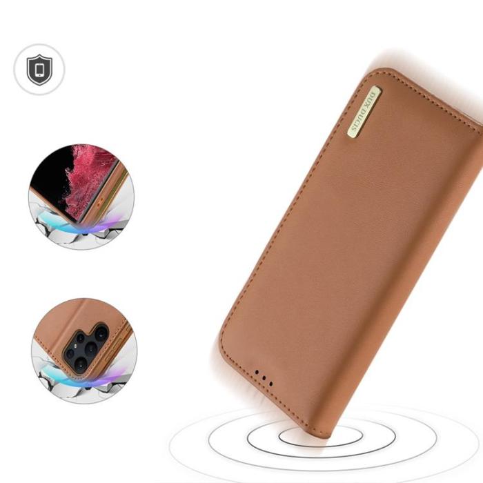 Dux Ducis - Dux Ducis Galaxy S23 Ultra Plånboksfodral Hivo RFID - Brun