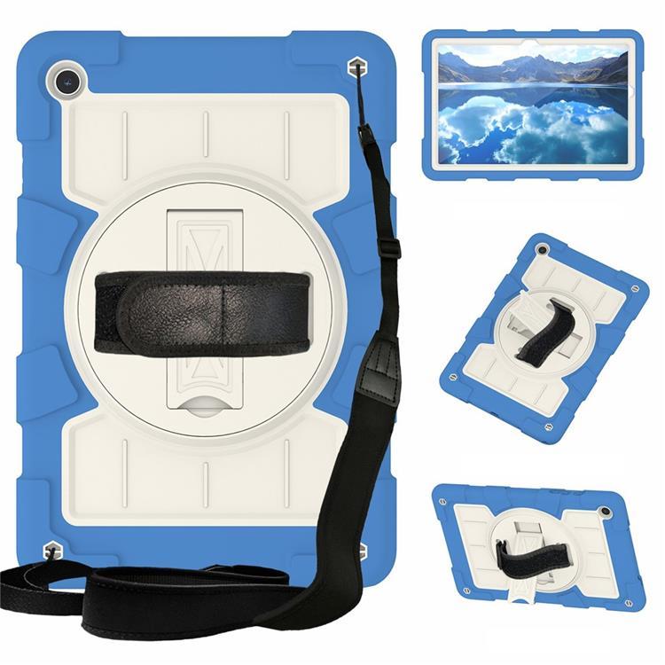 Galaxy Tab A9 Plus Mobilskal Rotating Handrem Med Axelrem (Sky Blå) | 2353 | AlltMobil