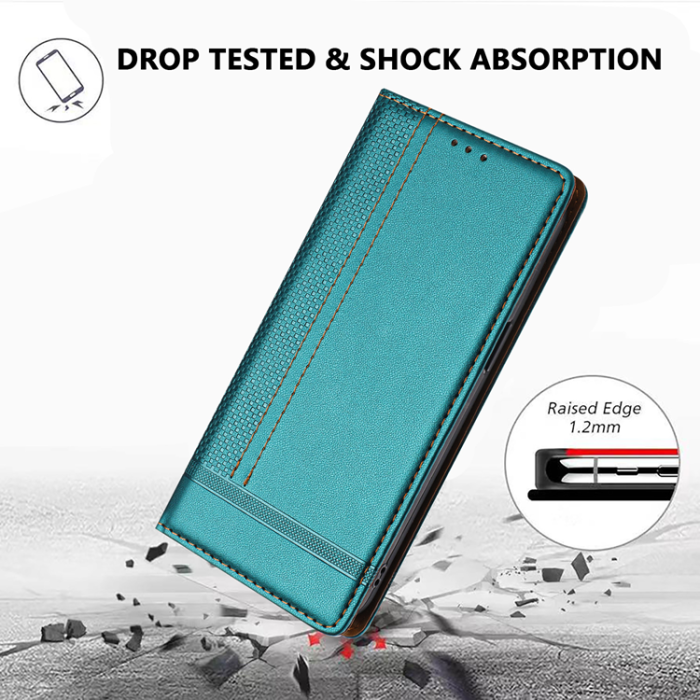 A-One Brand - iPhone 17 Air Plånboksfodral Kickstand Grid Pattern - Grön