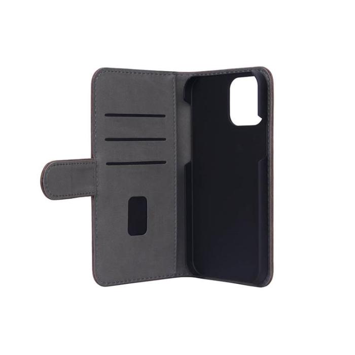 GEAR - GEAR MobilPlånboksfodral Nubuck PU iPhone 12 / 12 Pro - Brun