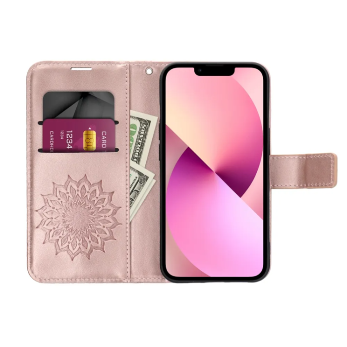 A-One Brand - Plånboksfodral För Galaxy S26 Ultra Mezzo - Mandala Guld Rosa