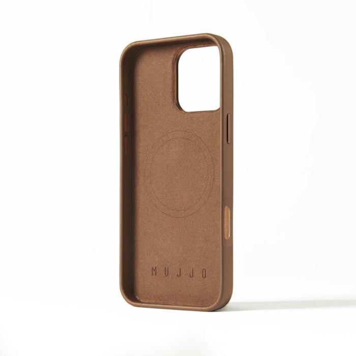 Mujjo - Mujjo iPhone 16 Pro Max Mobilskal MagSafe Läder - Tan