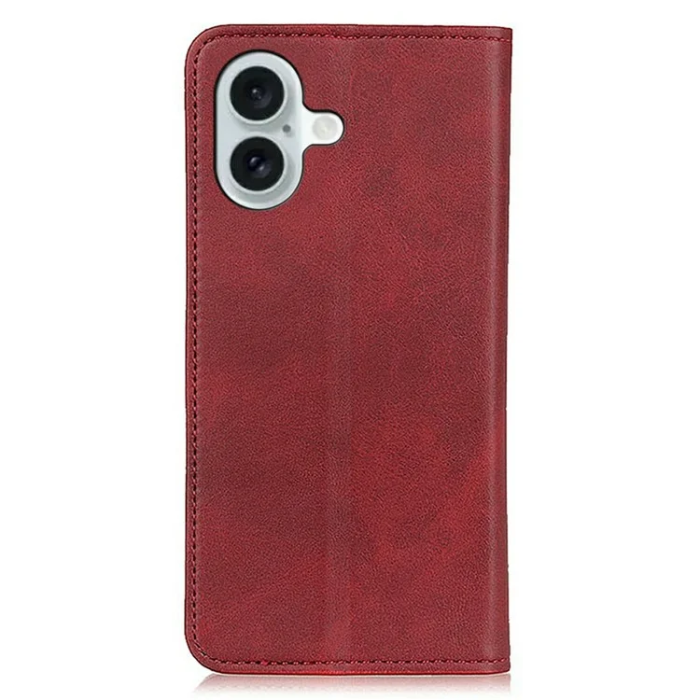 A-One Brand - iPhone 17 Plånboksfodral Äkta läder - Röd