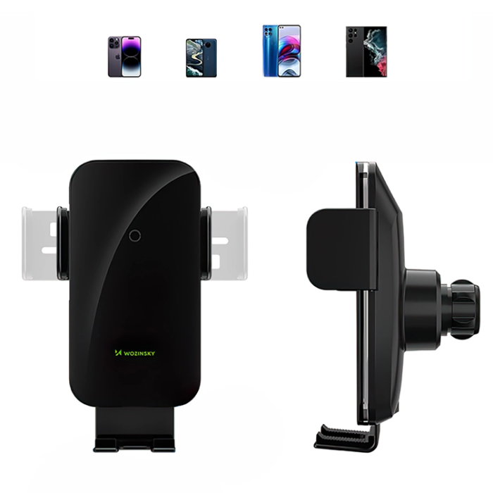 Wozinsky - Wozinsky Qi Bilhållare Luftventil 15W Induktiv Laddare clamp