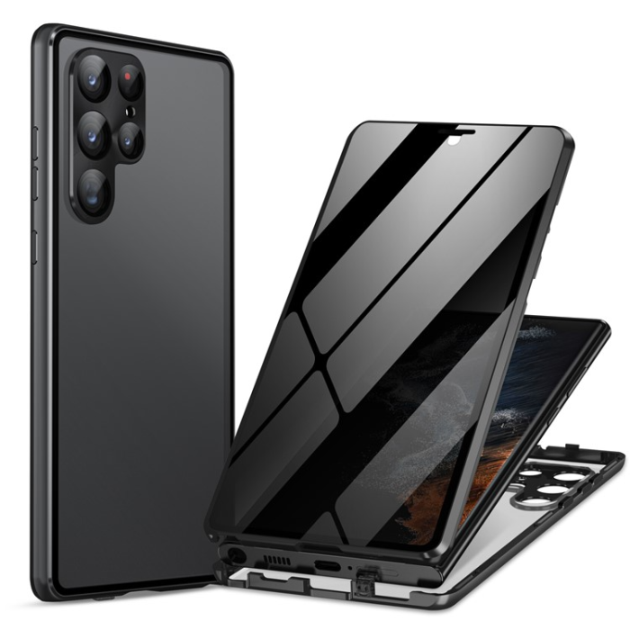 A-One Brand - Galaxy S23 Ultra Mobilskal Privacy Magnetic - Svart