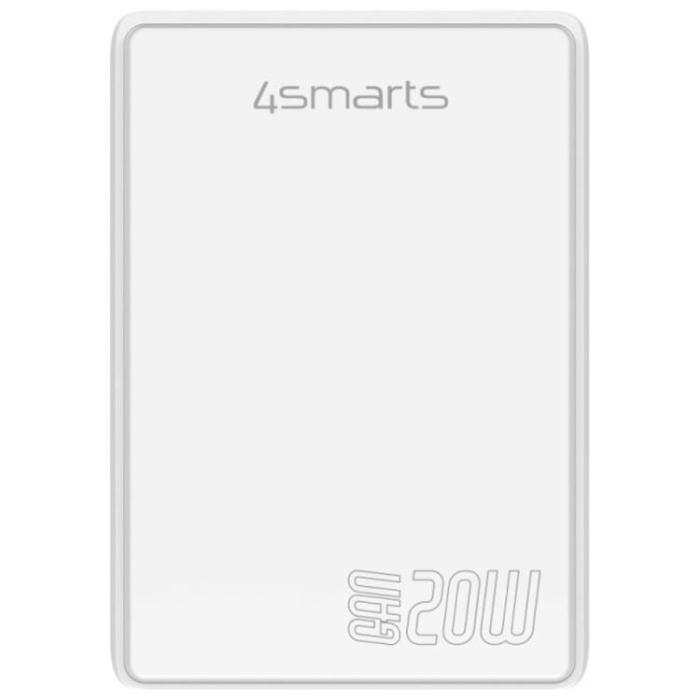 4smarts - 4smarts Snabbladdare 20W 1xUSB-C 1xUSB-A GaN FlatPlug Duos - Vit