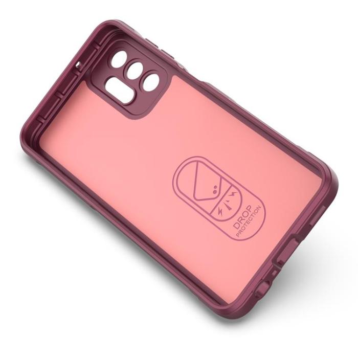 OEM - Galaxy A13 5G/A04s 4G Skal Magic Shield Flexible Armored - vinröd