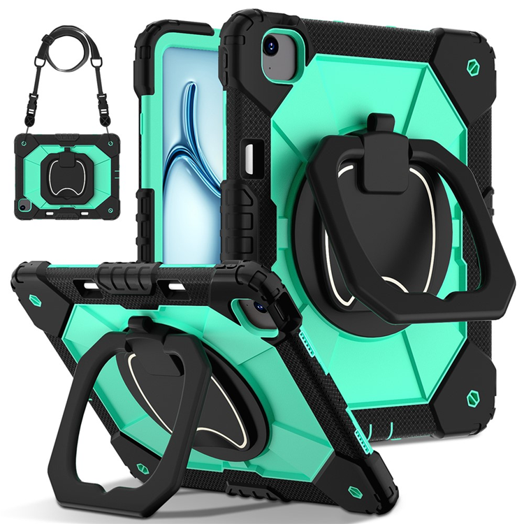iPad Air 13(2025/2024) Skal Kickstand - Svart/Mintgrön | 2353 | AlltMobil