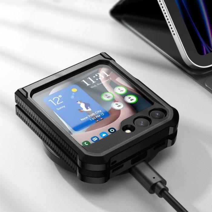 Tech-Protect - Tech-Protect Galaxy Z Flip 5 Mobilskal Kevlar Pro - Svart
