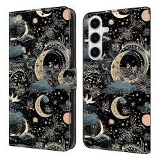 OEM - Samsung Galaxy S26 Pl&aring;nboksfodral Konstl&auml;der Med St&auml;ll - M&aring;ne