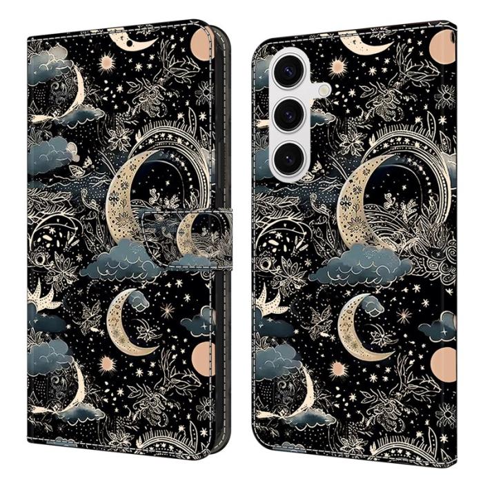 OEM - Samsung Galaxy S26 Plånboksfodral Konstläder Med Ställ - Måne