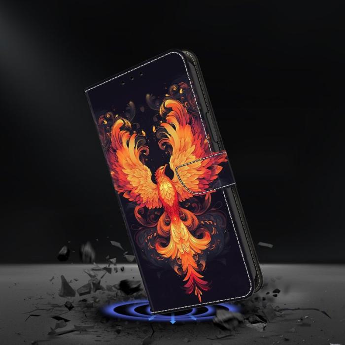 OEM - Samsung Galaxy S26 Plus Plånboksfodral Ställning Konstläder - Flame Bird