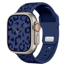 A-One Brand - Apple Watch (38/40/41mm) Armband Leopard Texture - Blå