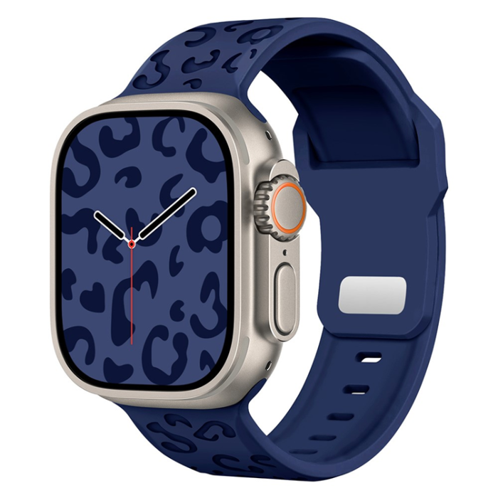 A-One Brand - Apple Watch (38/40/41mm) Armband Leopard Texture - Blå