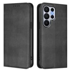 OEM - Samsung Galaxy S26 Ultra Pl&aring;nboksfodral Konstl&auml;der RFID Skydd - Svart