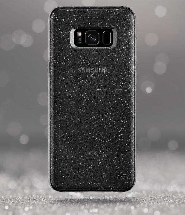UTGATT4 - SPIGEN Liquid Crystal Glitter Skal till Samsung Galaxy S8 - Grå