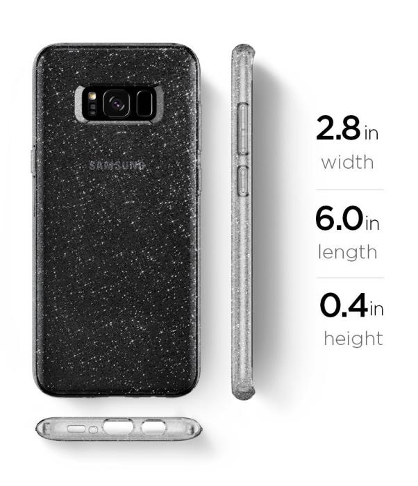 UTGATT4 - SPIGEN Liquid Crystal Glitter Skal till Samsung Galaxy S8 - Grå