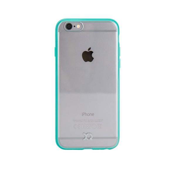Xqisit iPlate Odet Skal till iPhone 6 / 6S - Cyan/Transparent | 2353 | AlltMobil