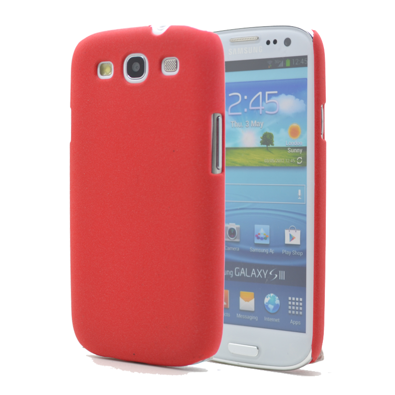 Baksidesskal till Samsung Galaxy S3 i9300 - Sand - Röd | 2353 | AlltMobil