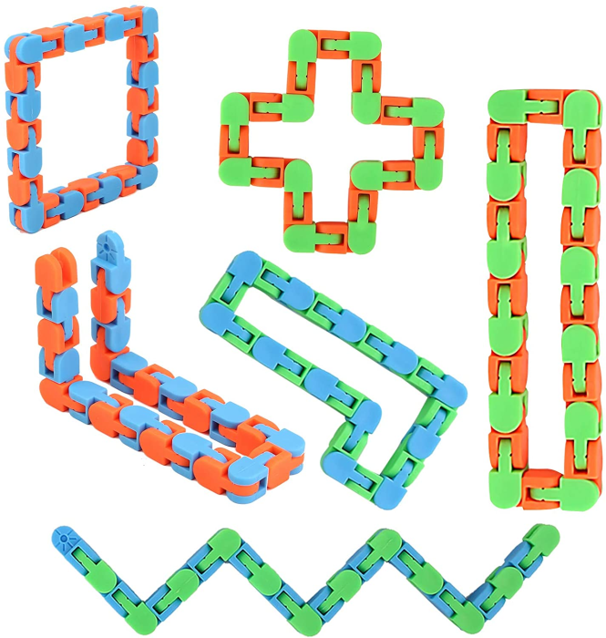 UTGATT1 - Wacky Tracks - Sensory Fidget Toy - Grön/Orange