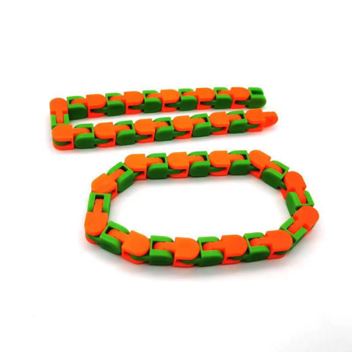 UTGATT1 - Wacky Tracks - Sensory Fidget Toy - Grön/Orange