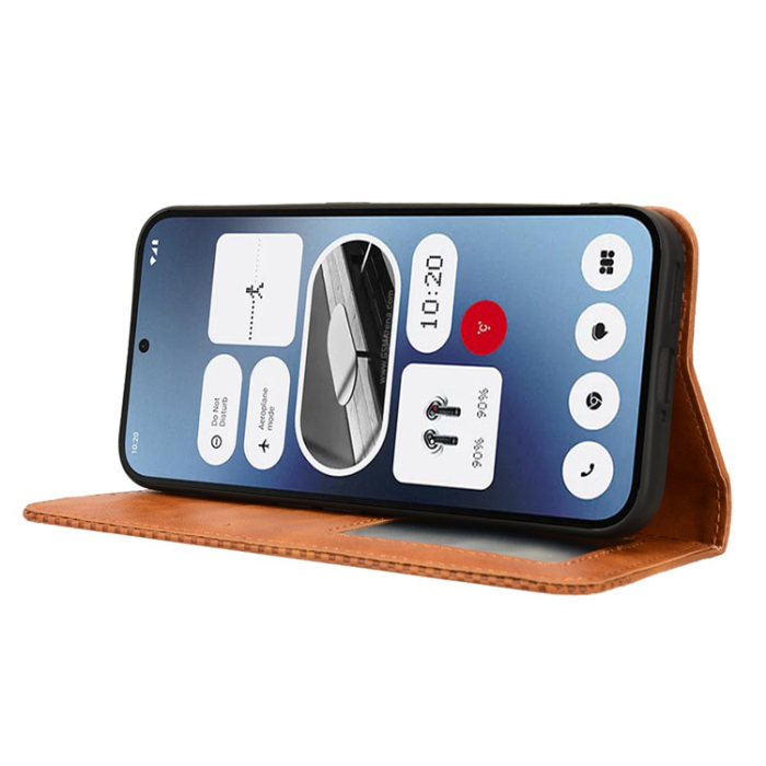 A-One Brand - Nothing Phone (2a) Plus Plånboksfodral Retro Kickstand - Brun