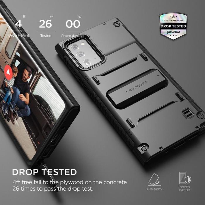 VERUS - VRS DESIGN Damda QuickStand Skal Galaxy Note 20 - Svart