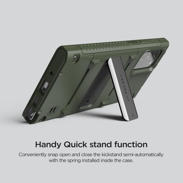 VERUS - VRS DESIGN Damda QuickStand Skal Samsung Galaxy Note 20 - Grön