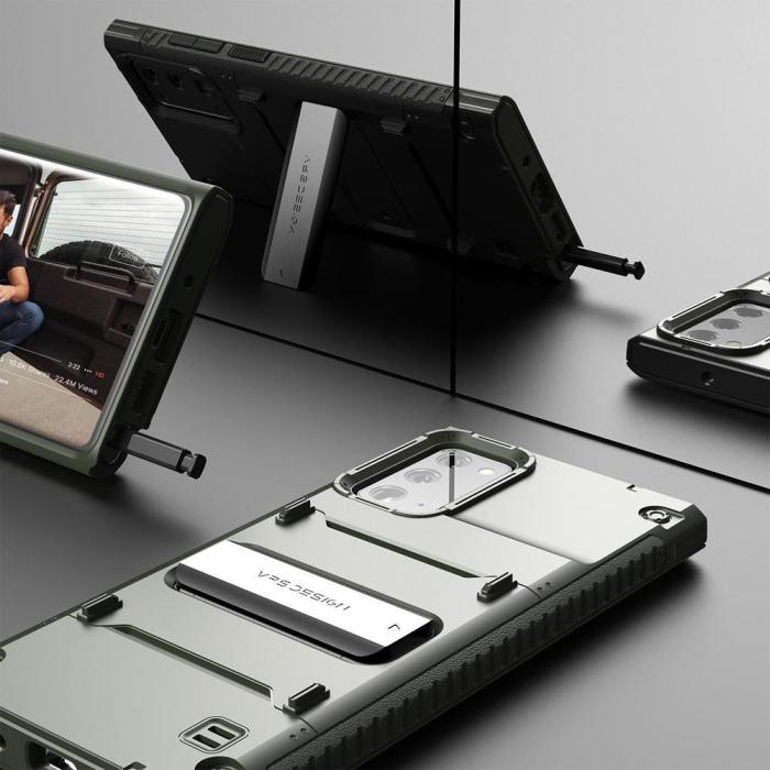 VERUS - VRS DESIGN Damda QuickStand Skal Samsung Galaxy Note 20 - Grön