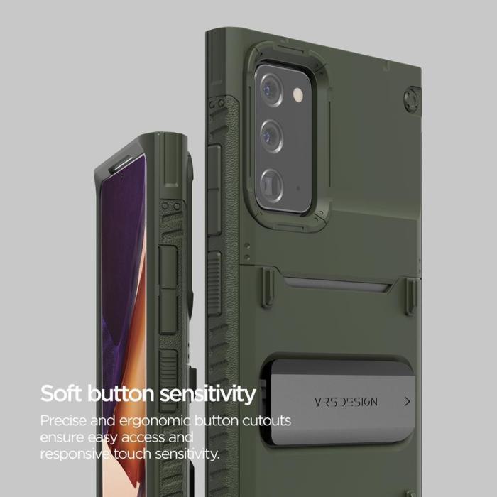 VERUS - VRS DESIGN Damda QuickStand Skal Samsung Galaxy Note 20 - Grön