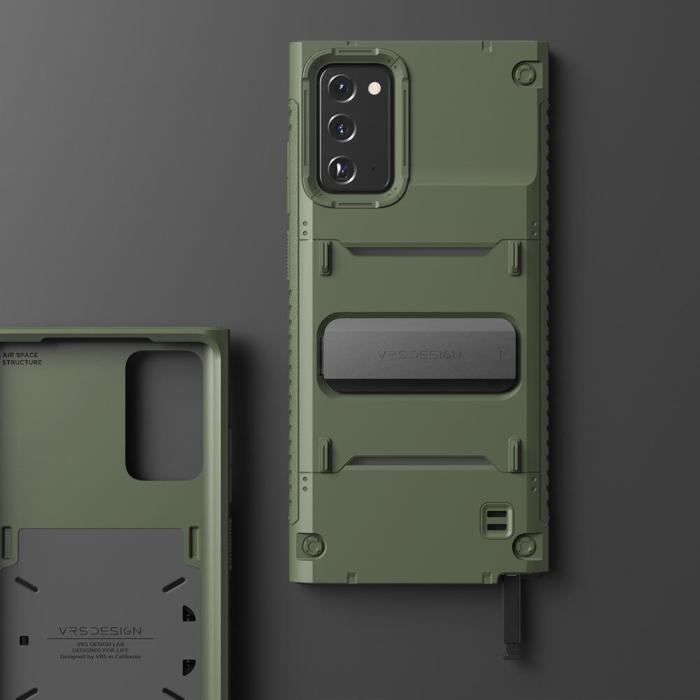 VERUS - VRS DESIGN Damda QuickStand Skal Samsung Galaxy Note 20 - Grön