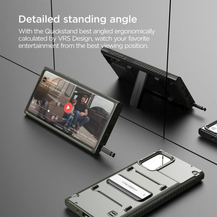 VERUS - VRS DESIGN Damda QuickStand Skal Samsung Galaxy Note 20 - Grön