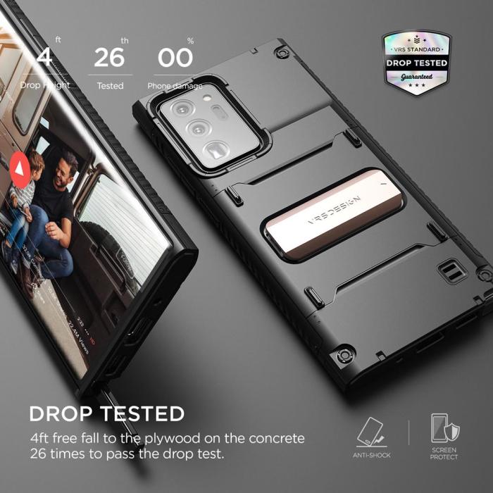 UTGATT1 - VRS DESIGN | Damda QuickStand Skal Galaxy Note 20 Ultra - Svart Bronze