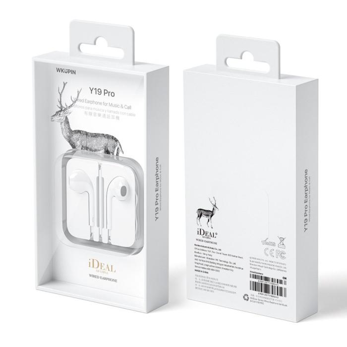 UTGATT5 - WK Design Wired Hörlur Lightning - Vit