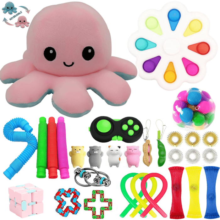 Adventskalender - Adventskalender 2023 - 30 Pack Fidget Pop it Toys för Vuxna & Barn (T)