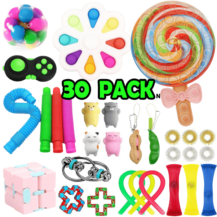 Adventskalender - Adventskalender 2023 - 30 Pack Fidget Pop it Toys för Vuxna & Barn (N)