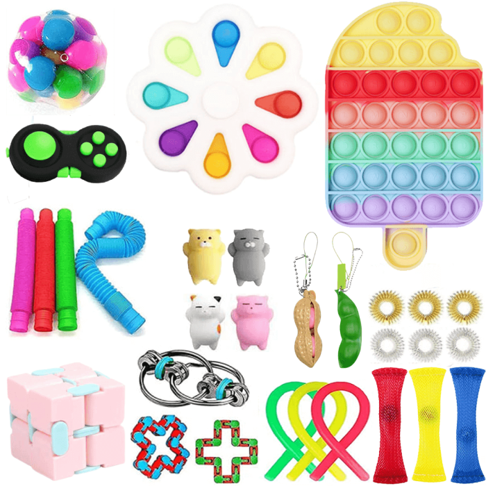 Adventskalender - Adventskalender 2023 - 30 Pack Fidget Pop it Toys för Vuxna & Barn (O)