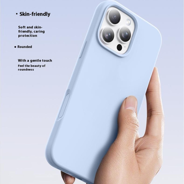 A-One Brand - iPhone 16 Pro Mobilskal MagSafe Liquid Silikon Microfiber - Ljusgrön