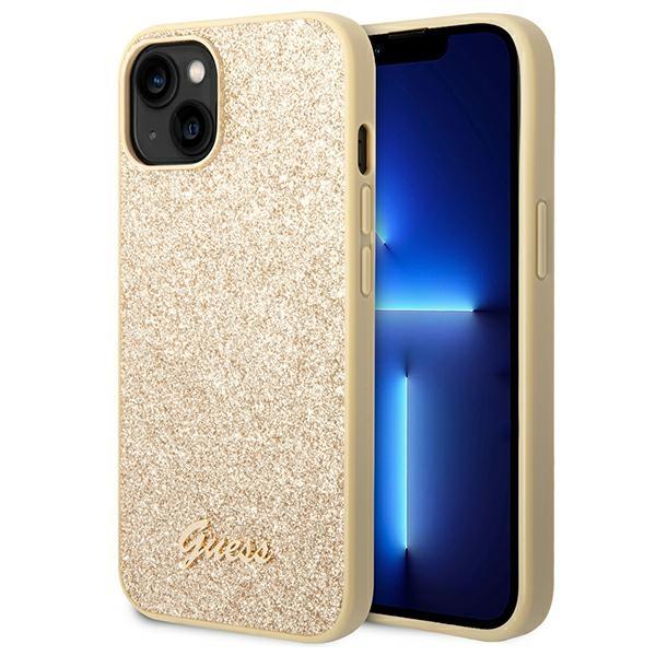 Guess Mobilskal till iPhone 14 Plus / 15 Plus MagSafe Glitter Script