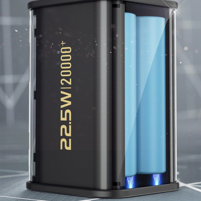 Dudao - Dudao Powerbank 20000mAh 22.5W USB-A/USB-C - Svart