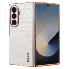AZNS - AZNS Galaxy Z Fold 7 Mobilskal Crocodile Texture - Vit