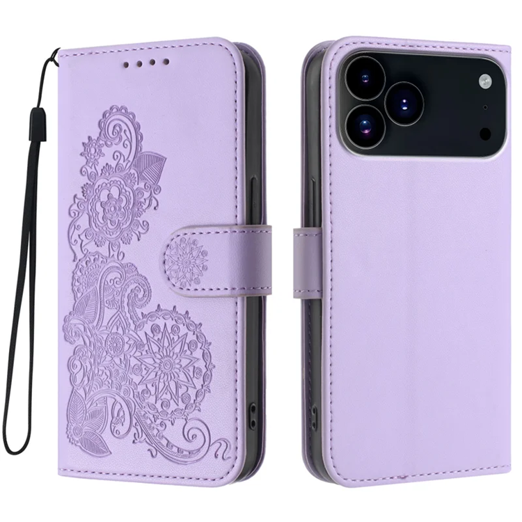 iPhone 17 Pro Max Plånboksfodral Mandala Flower - Lila | 2353 | AlltMobil