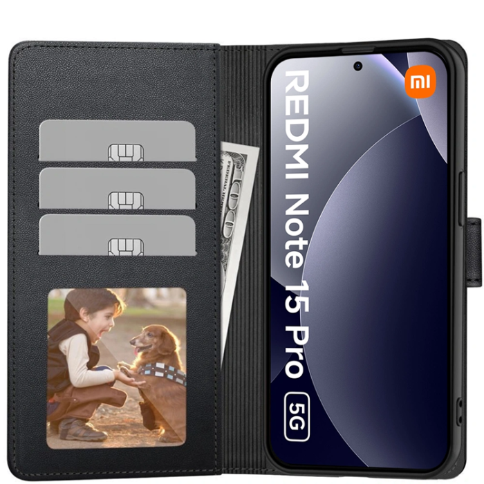 Tech-Protect - Tech-Protect Xiaomi Redmi Note 15 Pro 5G Plånboksfodral - Svart