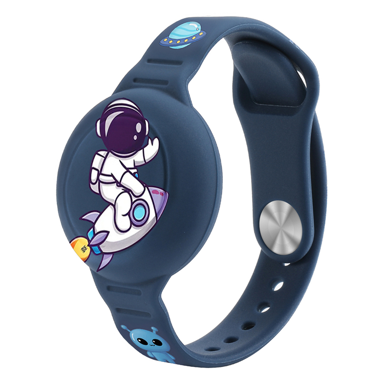 AirTag Skal Armband i Silikon för Barn Astronaut - Marinblå | 2353 | AlltMobil