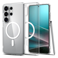 Spigen - Spigen Mobilskal F&ouml;r Galaxy S26 Ultra MagSafe Ultra Hybrid - Clear/Vit