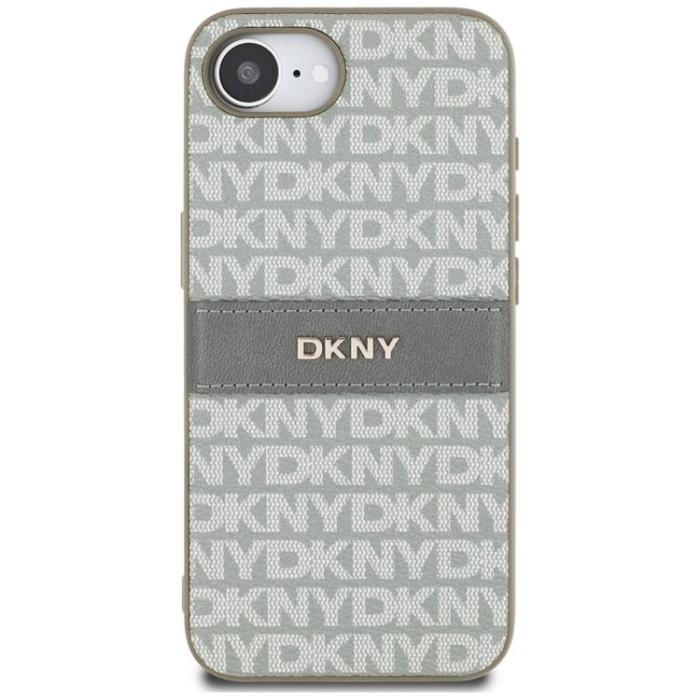 DKNY - DKNY iPhone 16e Mobilskal Repeat Texture Tonal Stripe - Beige