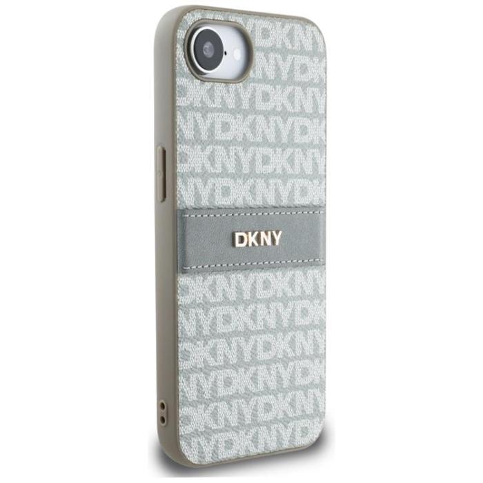 DKNY - DKNY iPhone 16e Mobilskal Repeat Texture Tonal Stripe - Beige