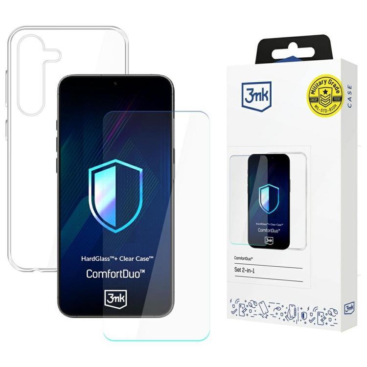 [2in1] 3MK Galaxy S25 Plus Mobilskal och Skärmskydd ComfortDuo - Clear | 2353 | AlltMobil