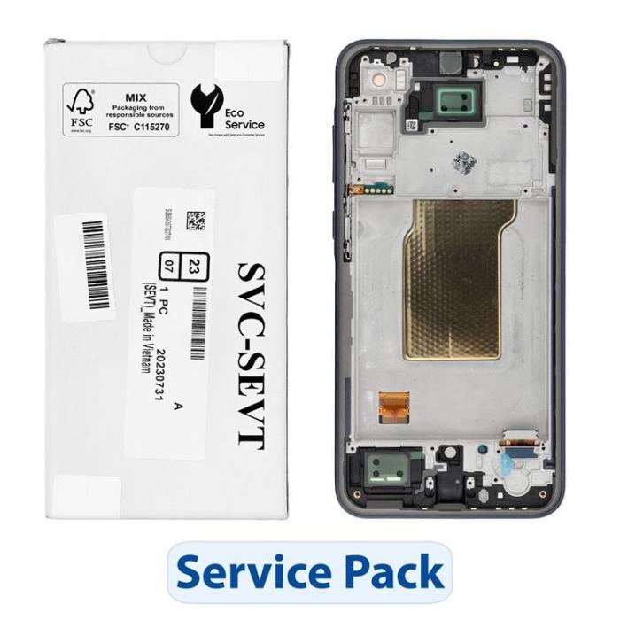 OEM - SAMSUNG A35 5G Skärm med LCD-display A356B ServicePack - Svart