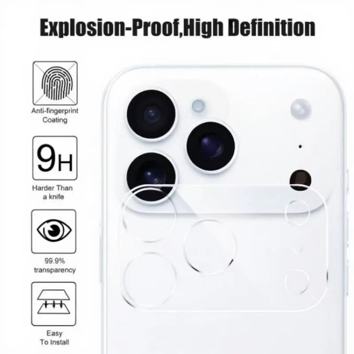 A-One Brand - Wanlonfeng iPhone 17 Pro Max Plastfilm Kameralinsskydd - Transparent